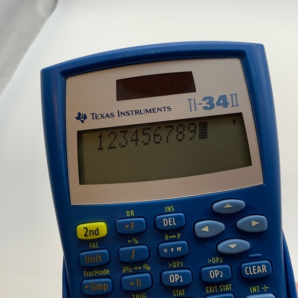 Texas Instruments TI-34 II Solar Math Scientific Calculator Blue with Cover - Picture 7 of 15